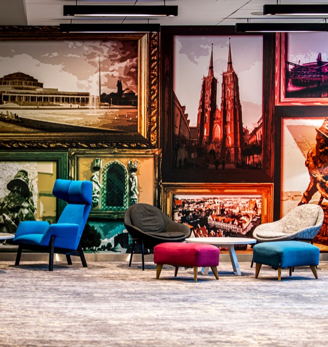 Lobby hotelowe we Wrocławiu